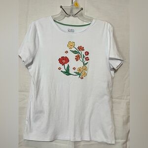 Croft & Barrow Women's White Floral Top